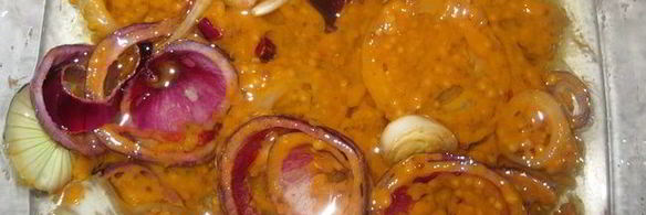 шашлык из цыпленка в горчичном маринаде с болгарским перцем