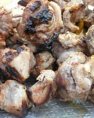 Шашлык с помидорами