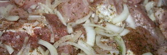 шашлык сочный в луковом маринаде