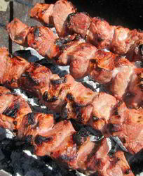 Шашлык в гранатовом соке