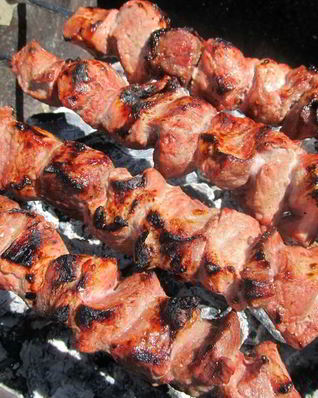 Шашлык в гранатовом соке