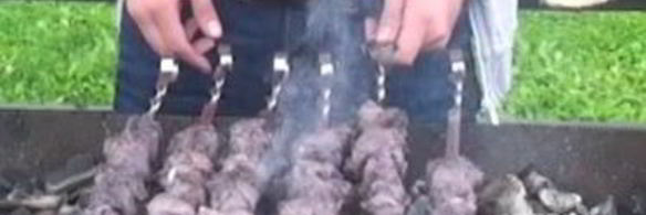 шашлык, замаринованный на вине