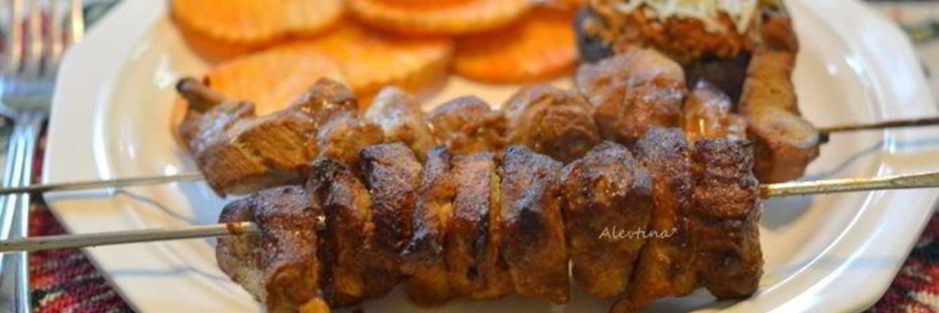 Свиной шашлык с чили маринадом и горчицей