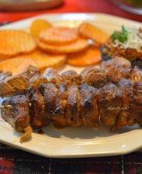 Свиной шашлык с чили маринадом и горчицей