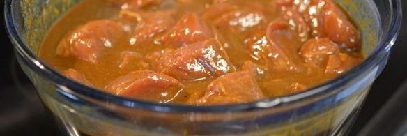 свиной шашлык с чили маринадом и горчицей