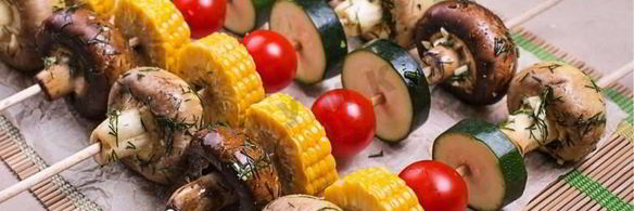 вегетарианский шашлык из овощей на мангале