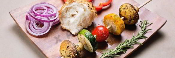 вегетарианский шашлык из овощей на мангале