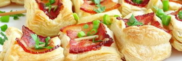 закуска из слоеного теста шашлык