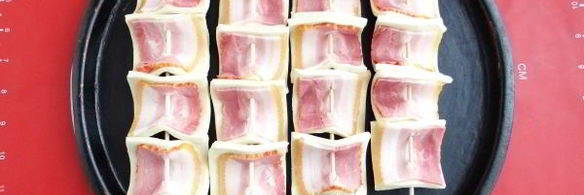 закуска из слоеного теста шашлык