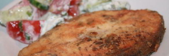 ароматные жареные стейки лосося