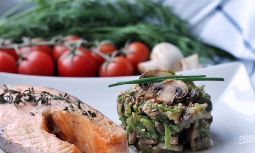 Рецепт гарнира к стейку из семги