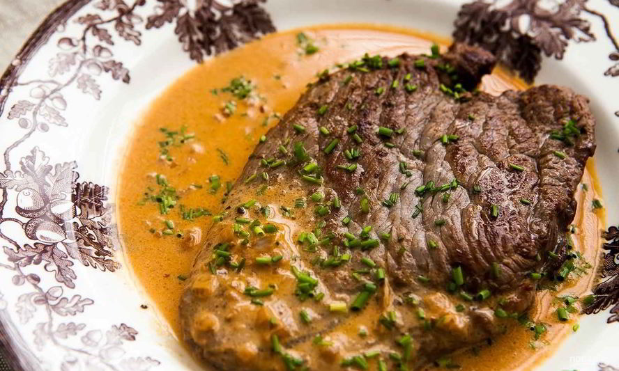 Рецепт говяжьего стейка с соусом