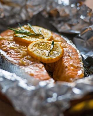 Кижуч стейки в духовке в фольге