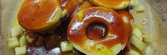 куриные стейки с яблоками