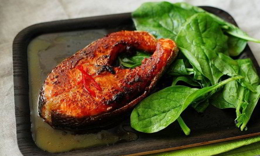 Рецепт острого стейка семги в соусе