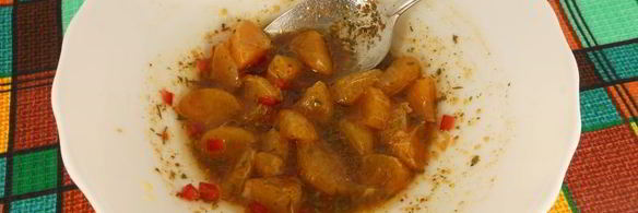 острые свиные стейки с мандариново-медовым соусом