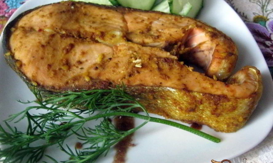 Рецепт стейка из кеты на пару