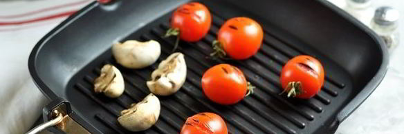 стейк из лосося с овощами-гриль