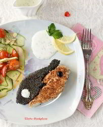 Стейк из семги Инь-Янь