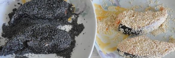 стейк из семги инь-янь