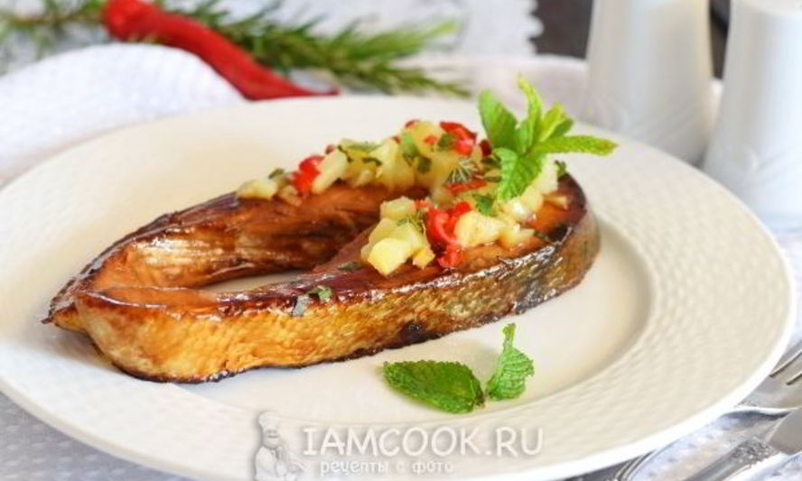 Рецепт стейка из семги на сковороде