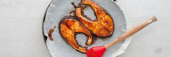 стейк из семги в глазури терияки