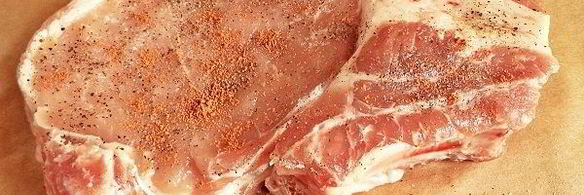 стейк из свинины на кости