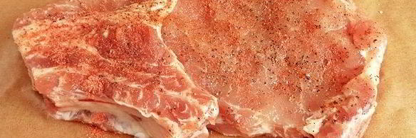 стейк из свинины на кости