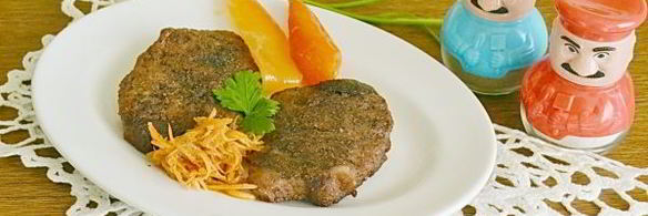 стейк из свинины в фольге