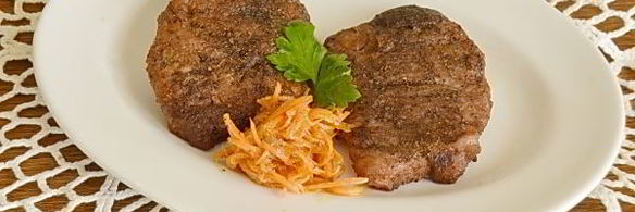 стейк из свинины в фольге