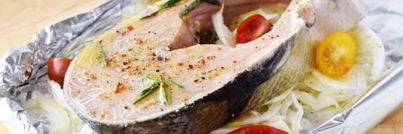 стейк лосося в духовке