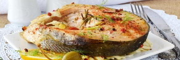 стейк лосося в духовке