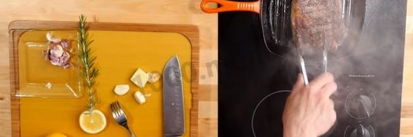 стейк рибай на сковороде