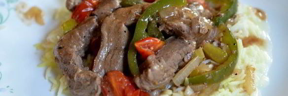 стейк с перцем