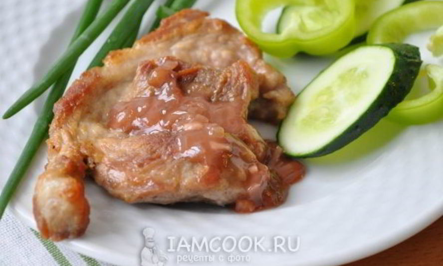 Рецепт стейка с соусом из красного вина