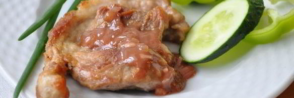 стейк с соусом из красного вина