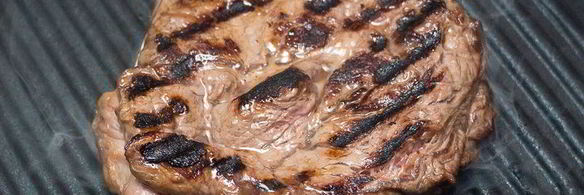 стейк со спаржей