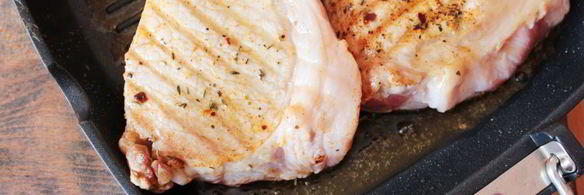 стейк свиной с овощами