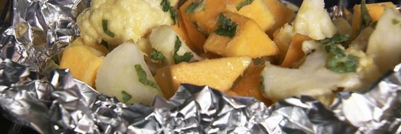 стейки из щуки с запеченными овощами