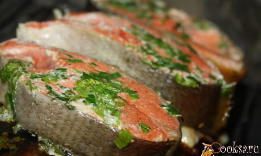 Рецепт стейков нерки на гриль-доске