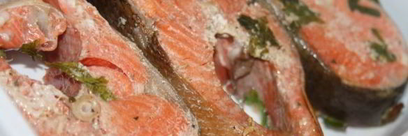 стейки нерки на гриль-доске