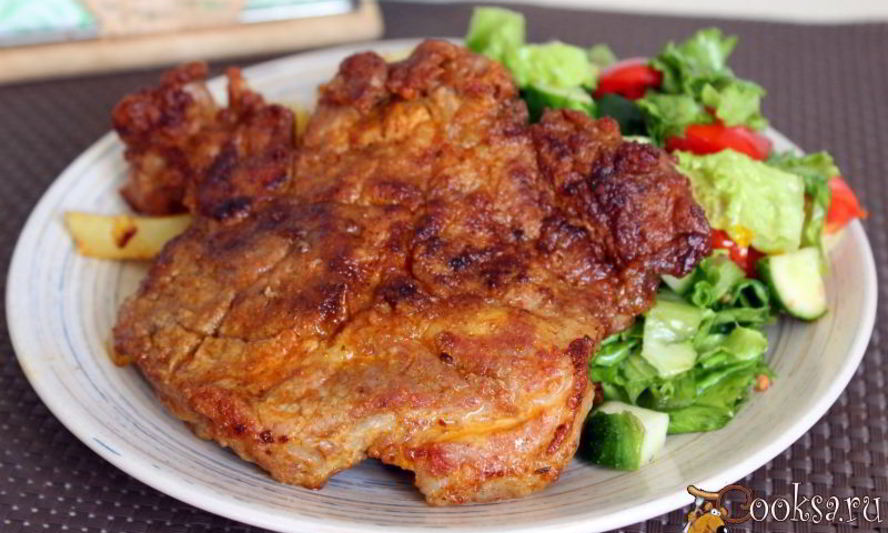 Рецепт свиных стейков в паприке