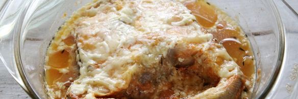 запеченный стейк трески в духовке с сыром