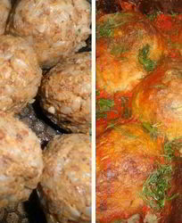 Грибные тефтели с гречкой