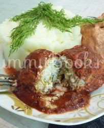 Куриные тефтели без риса с двумя соусами