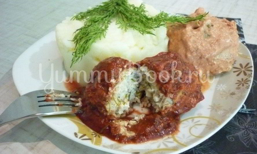 Рецепт куриных тефтелей без риса с двумя соусами