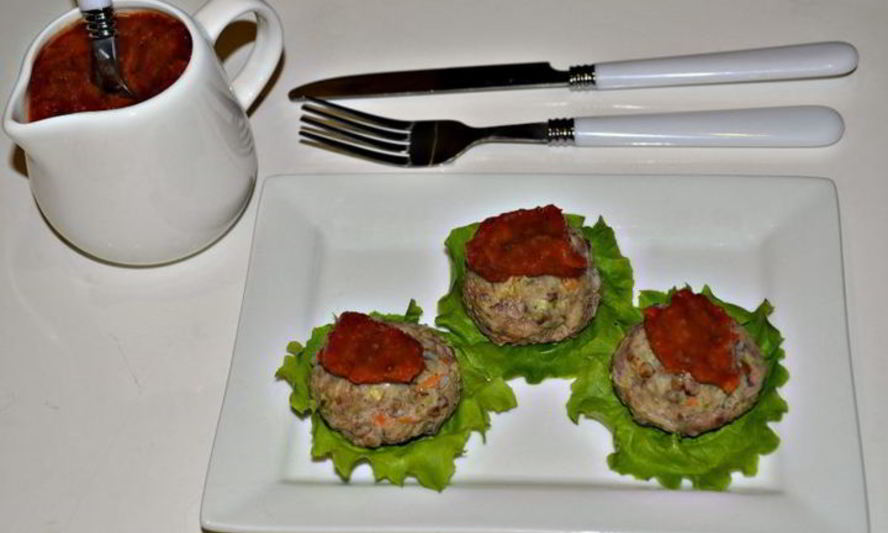 Рецепт паровых тефтелей с гречкой и кабачком