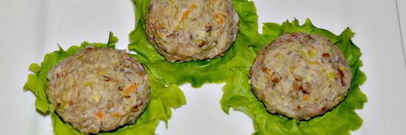 паровые тефтели с гречкой и кабачком