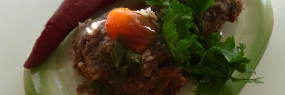 рыбные тефтели с красной капустой и коричневым рисом