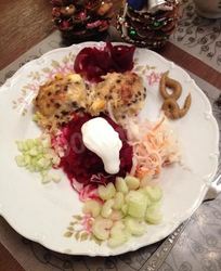 Тефтели куриные с чечевицей